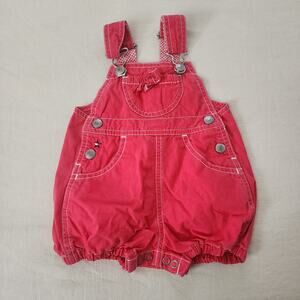 Vintage Tommy Hilfiger Red Bubble Shortalls 3-6 months